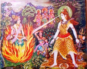 Lord Shiva Burning Kamdev into Ashes
